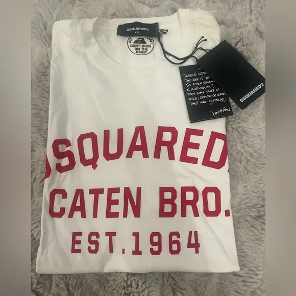 Dsqured2 Mens White T-Shirt Sz XXL - Picture 4 of 7